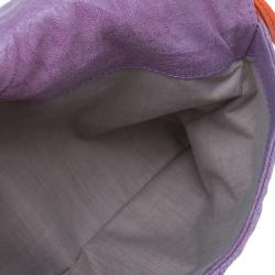 Pre Owned Marc Jacobs Purple/Orange Quilted Leather Oversized Pochette 