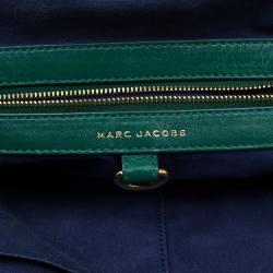 Pre Owned Marc Jacobs Green Leather Safety Pin Stam Satchel