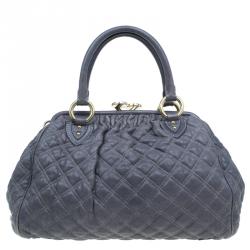 Pre Owned Marc Jacobs Grey Quilted Leather Stam Shoulder Bag