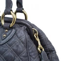 Pre Owned Marc Jacobs Grey Quilted Leather Stam Shoulder Bag