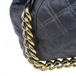 Pre Owned Marc Jacobs Grey Quilted Leather Stam Shoulder Bag