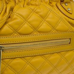 Pre Owned Marc Jacobs Yellow Quilted Leather Stam Shoulder Bag
