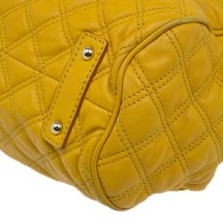 Pre Owned Marc Jacobs Yellow Quilted Leather Stam Shoulder Bag