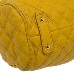 Pre Owned Marc Jacobs Yellow Quilted Leather Stam Shoulder Bag