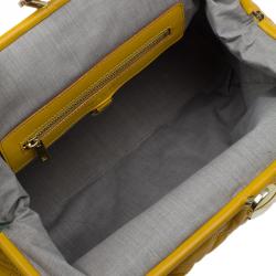 Pre Owned Marc Jacobs Yellow Quilted Leather Stam Shoulder Bag