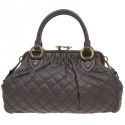 Pre Owned Marc Jacobs Brown Quilted Leather Stam Shoulder Bag