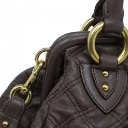 Pre Owned Marc Jacobs Brown Quilted Leather Stam Shoulder Bag