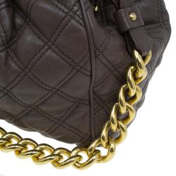 Pre Owned Marc Jacobs Brown Quilted Leather Stam Shoulder Bag