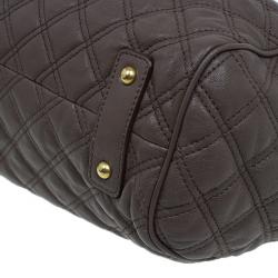 Pre Owned Marc Jacobs Brown Quilted Leather Stam Shoulder Bag