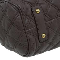 Pre Owned Marc Jacobs Brown Quilted Leather Stam Shoulder Bag