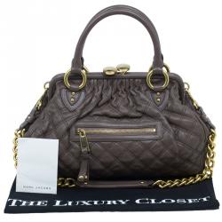 Pre Owned Marc Jacobs Brown Quilted Leather Stam Shoulder Bag