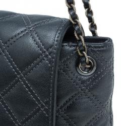 Pre Owned Marc Jacobs Dark Grey Quilted Leather Large Baroque Single Shoulder Bag