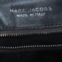 Pre Owned Marc Jacobs Dark Grey Quilted Leather Large Baroque Single Shoulder Bag