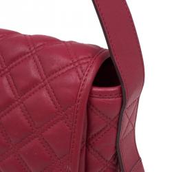 Pre Owned Marc Jacobs Red Quilted Leather Shoulder Bag