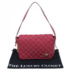 Pre Owned Marc Jacobs Red Quilted Leather Shoulder Bag