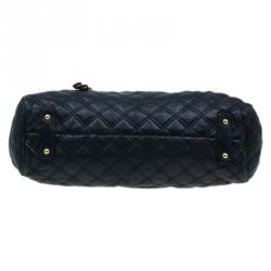 Pre Owned Marc Jacobs Black Quilted Leather Stam Shoulder Bag