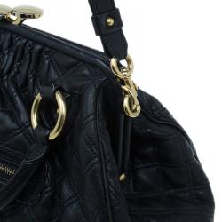 Pre Owned Marc Jacobs Black Quilted Leather Stam Shoulder Bag