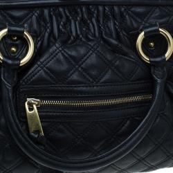 Pre Owned Marc Jacobs Black Quilted Leather Stam Shoulder Bag