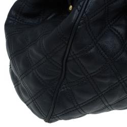 Pre Owned Marc Jacobs Black Quilted Leather Stam Shoulder Bag