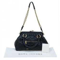 Pre Owned Marc Jacobs Black Quilted Leather Stam Shoulder Bag