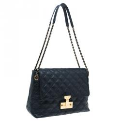 Pre Owned Marc Jacobs Black Quilted Leather XL Baroque Single Shoulder Bag