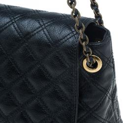 Pre Owned Marc Jacobs Black Quilted Leather XL Baroque Single Shoulder Bag