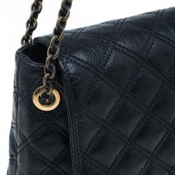 Pre Owned Marc Jacobs Black Quilted Leather XL Baroque Single Shoulder Bag