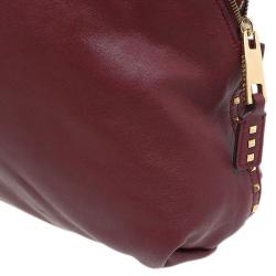 Pre Owned Marc Jacobs Burgundy Leather Rio Paradise Satchel Bag