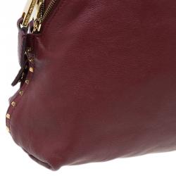 Pre Owned Marc Jacobs Burgundy Leather Rio Paradise Satchel Bag