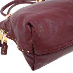 Pre Owned Marc Jacobs Burgundy Leather Rio Paradise Satchel Bag