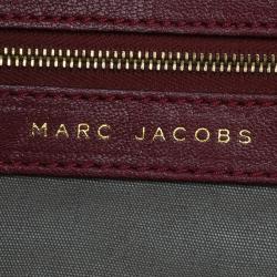 Pre Owned Marc Jacobs Burgundy Leather Rio Paradise Satchel Bag