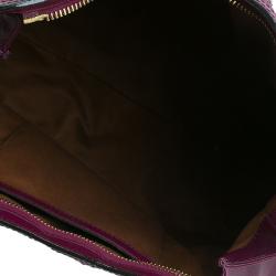Pre Owned Marc Jacobs Purple Quilted Leather Alyona Hobo Bag