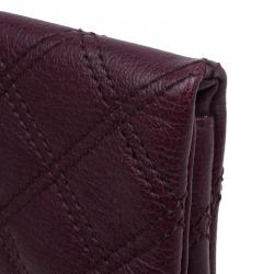 Pre Owned Marc Jacobs Purple Quilted Leather Eugenie Clutch