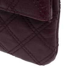 Pre Owned Marc Jacobs Purple Quilted Leather Eugenie Clutch