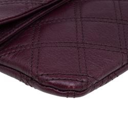 Pre Owned Marc Jacobs Purple Quilted Leather Eugenie Clutch