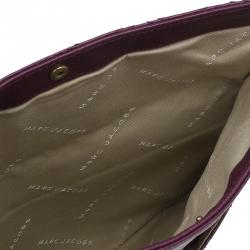 Pre Owned Marc Jacobs Purple Quilted Leather Eugenie Clutch