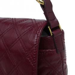 Pre Owned Marc Jacobs Burgundy Quilted Leather The XL Shoulder Bag