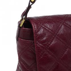Pre Owned Marc Jacobs Burgundy Quilted Leather The XL Shoulder Bag