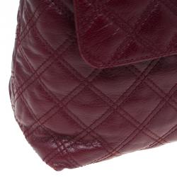 Pre Owned Marc Jacobs Burgundy Quilted Leather The XL Shoulder Bag