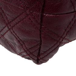 Pre Owned Marc Jacobs Burgundy Quilted Leather The XL Shoulder Bag