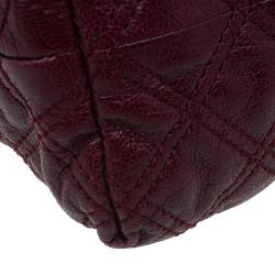 Pre Owned Marc Jacobs Burgundy Quilted Leather The XL Shoulder Bag