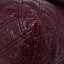 Pre Owned Marc Jacobs Burgundy Quilted Leather The XL Shoulder Bag