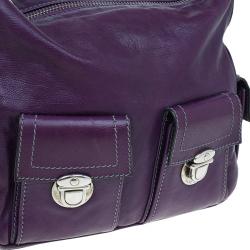 Pre Owned Marc Jacobs Purple Leather Blake Hobo