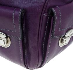 Pre Owned Marc Jacobs Purple Leather Blake Hobo