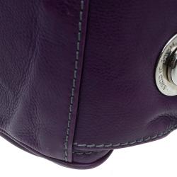 Pre Owned Marc Jacobs Purple Leather Blake Hobo