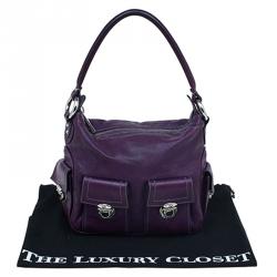 Pre Owned Marc Jacobs Purple Leather Blake Hobo