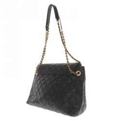 Pre Owned Marc Jacobs Black Quilted Leather Large Baroque Shoulder Bag
