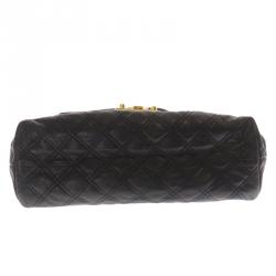 Pre Owned Marc Jacobs Black Quilted Leather Large Baroque Shoulder Bag