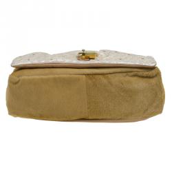 Pre Owned Marc Jacobs Light Pink/Brown Leather and Calf Hair Rockstar Jennifer Shoulder Bag