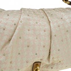 Pre Owned Marc Jacobs Light Pink/Brown Leather and Calf Hair Rockstar Jennifer Shoulder Bag